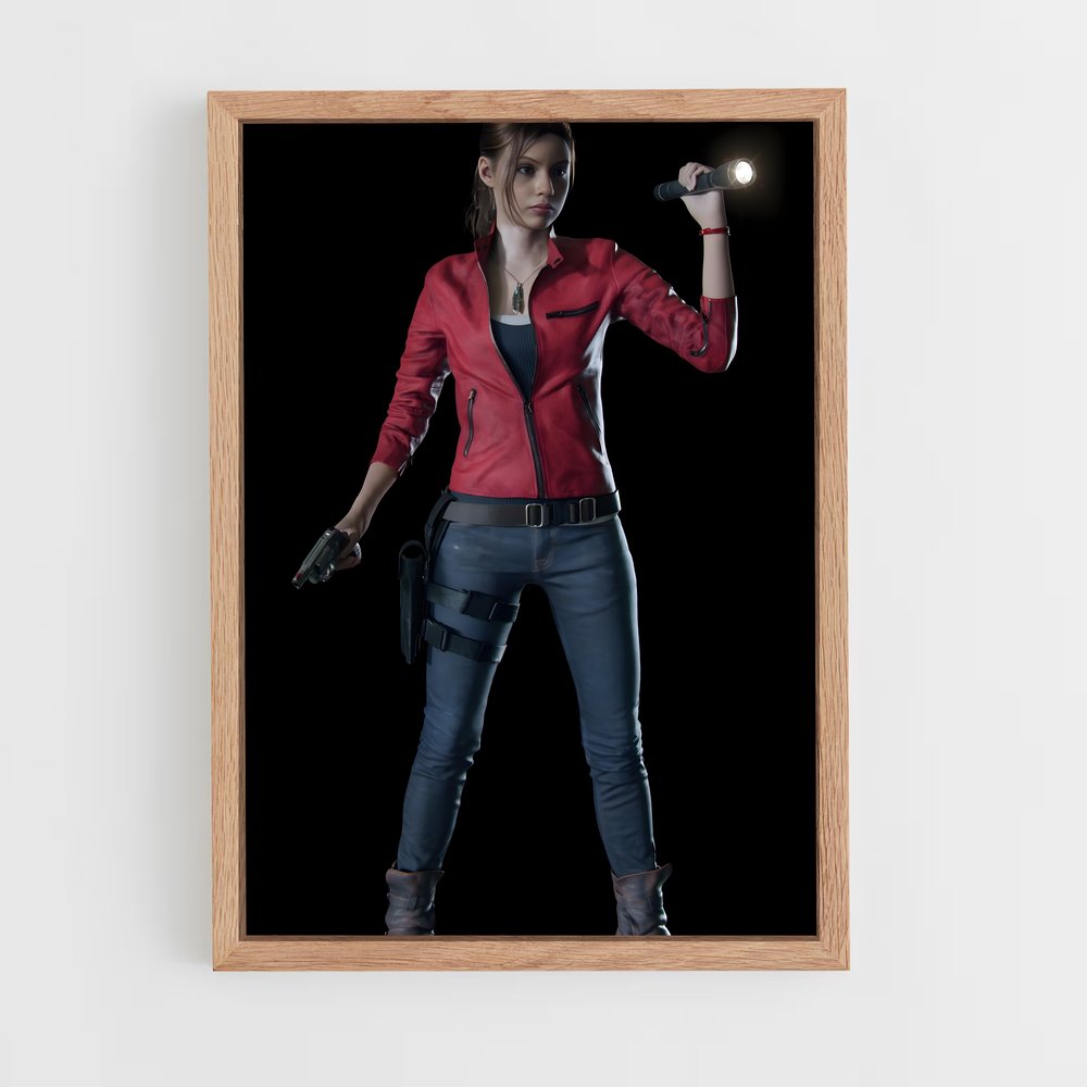 Poster Claire Redfield : Survivante des Ombres – affiche Resident Evil (vue 4)